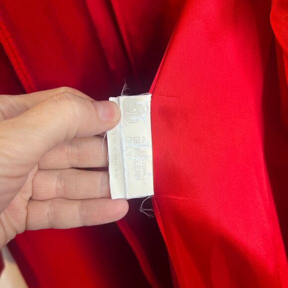 Mackintosh 100% Wool Trench PeaCoat Classic Chic Bold Power Red Size M/L* Petite - Picture 12 of 12